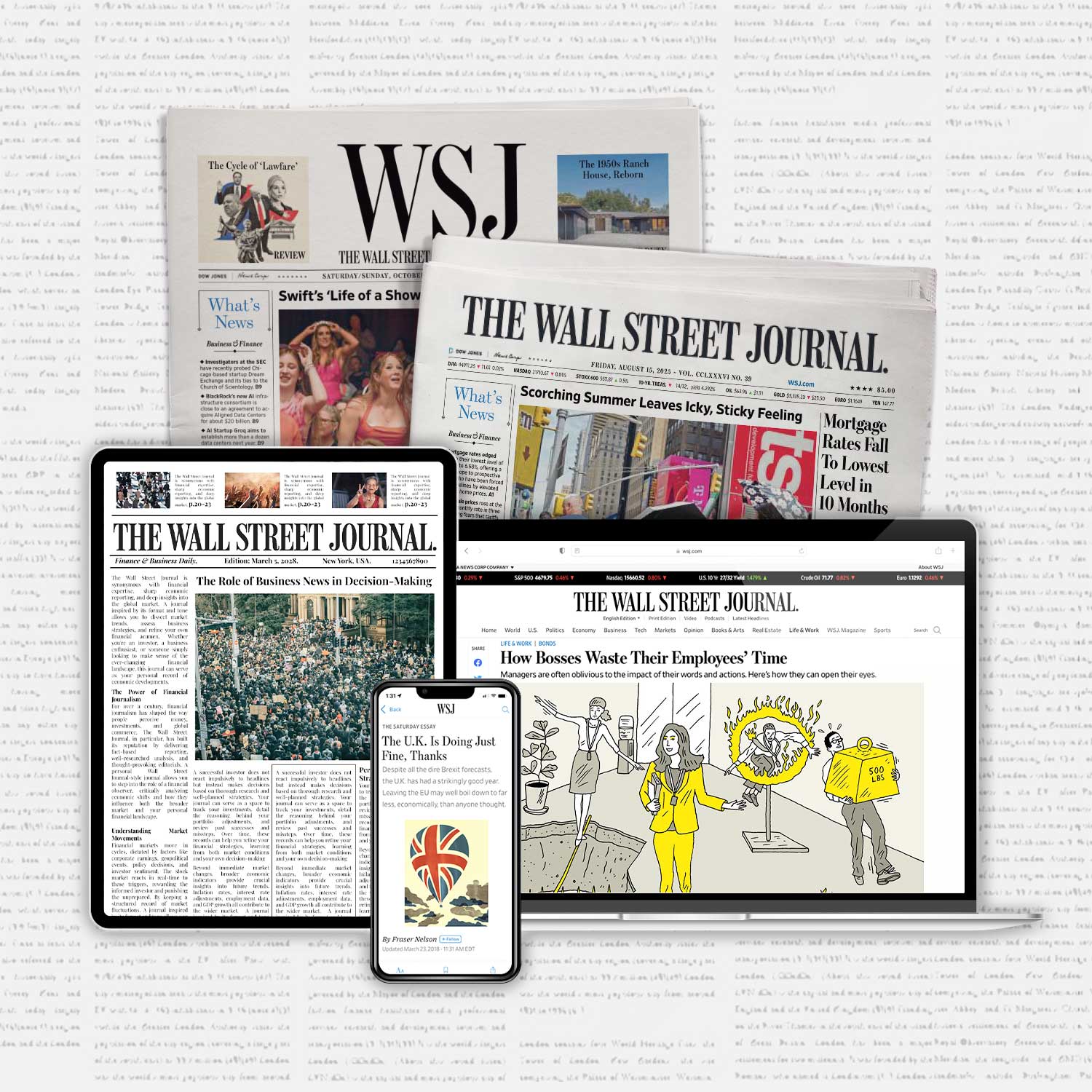 The Wall Street Journal 1-Year (Print & Digital) Subscription - Digital ...